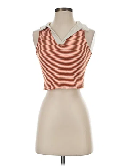 Pre-owned Kirious Sleeveless Top Orange Halter Neckline Tops