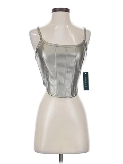 Pre-owned Kirious Sleeveless Top Silver Strapless Neckline Tops