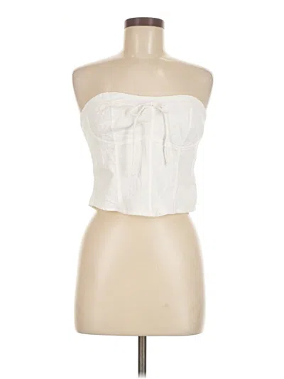 Pre-owned Kirious Sleeveless Top White Strapless Neckline Tops