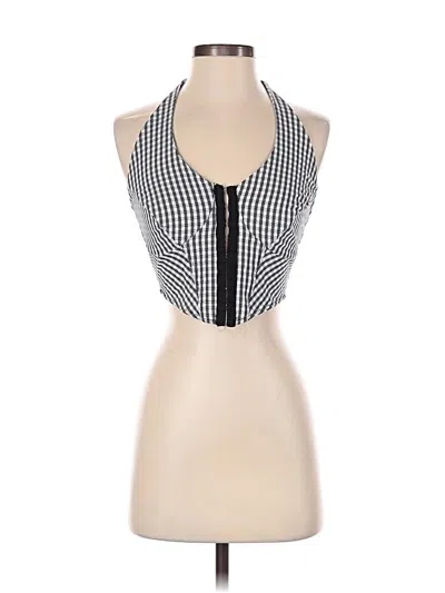 Pre-owned Kirious Tank Top Silver Halter Neckline Tops