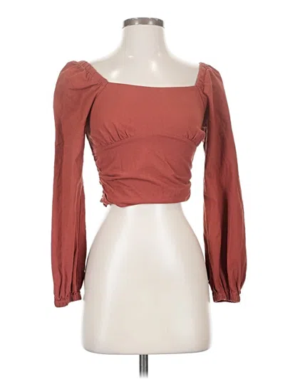 Pre-owned Kirious Tube Top Brown Strapless Neckline Tops