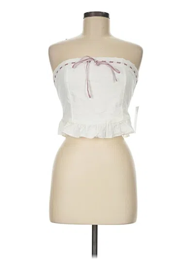 Pre-owned Kirious Tube Top White Strapless Neckline Tops