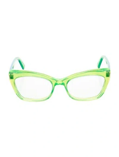 Pre-owned Kirk&kirk Cat-eye Eyeglasses In Green