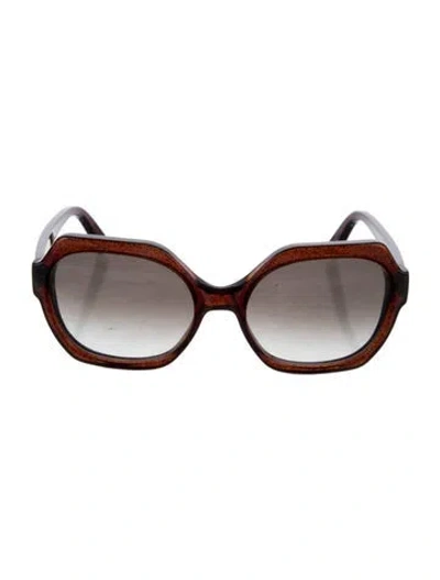 Pre-owned Kirk&kirk Oversize Gradient Sunglasses In Brown