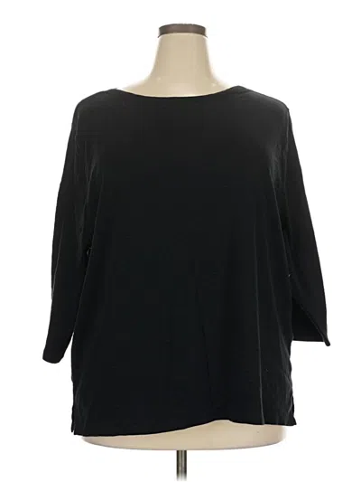 Pre-owned Kirkland Signature 3/4 Sleeve T-shirt In Black
