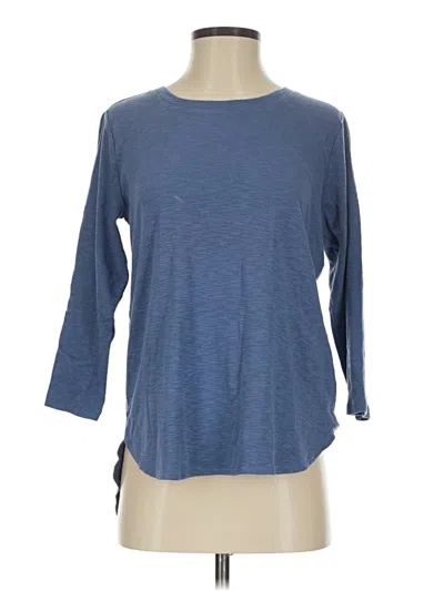 Pre-owned Kirkland Signature 3/4 Sleeve T-shirt In Blue