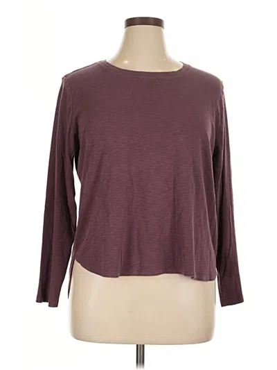 Pre-owned Kirkland Signature 3/4 Sleeve T-shirt In Burgundy