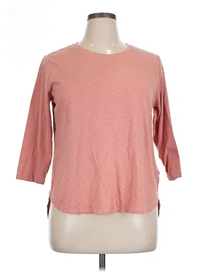 Pre-owned Kirkland Signature 3/4 Sleeve T-shirt In Pink