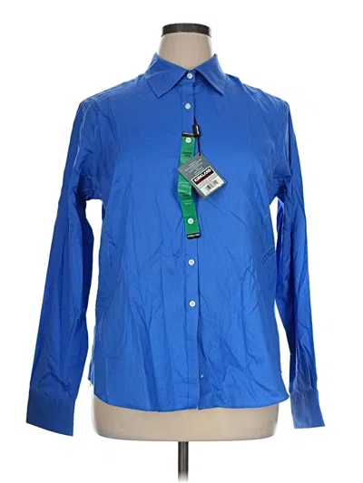 Pre-owned Kirkland Signature Long Sleeve Button Down Shirt In Blue
