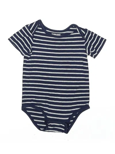 Pre-owned Kirkland Signature Kids' Short Sleeve Onesie In Blue