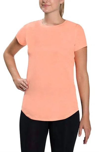 Kirkland Signature Women's Striped Active Yoga Tee In Orange