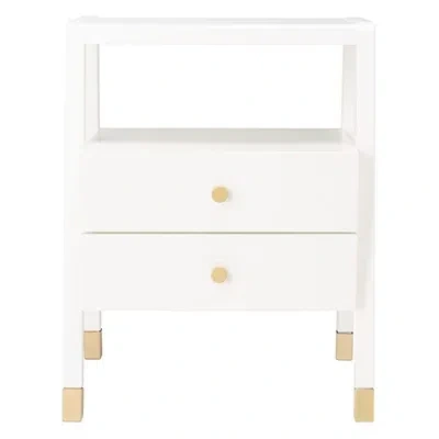 Kirkland's 2-drawer Lina Modern Accent Table In White