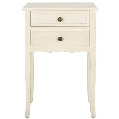Kirkland's 2-drawer Mika Traditional Accent Table In White