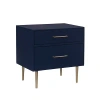 Kirkland's 2-drawer Nightstand With Gold Hardware In Blue