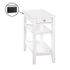 Kirkland's 2-shelf Charging Accent Table In White