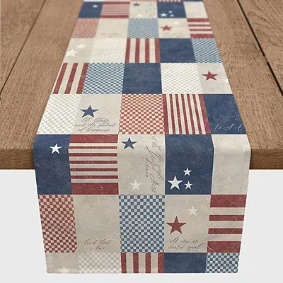 Kirkland's 4th Of July Patchwork Checker Table Runner In Multi