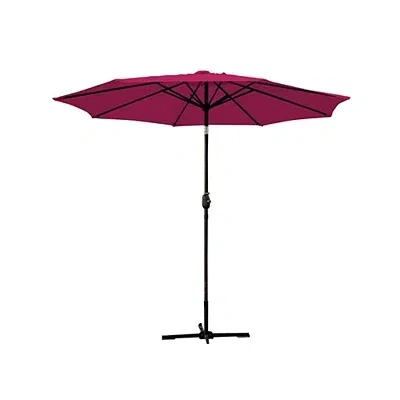 Kirkland's 9 Ft. Hand Crank Tilt Umbrella In Red