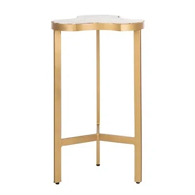 Kirkland's Abstract Agate Accent Table In Gold