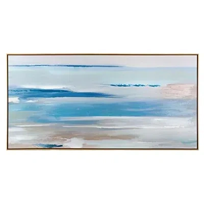 Kirkland's Abstract Coastline Framed Canvas Art Print In Multi