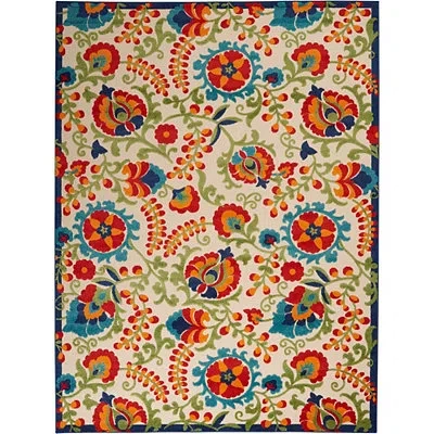 Kirkland's Abstract Floral Outdoor Area Rug In Multi