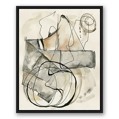 Kirkland's Abstract Framed Canvas Art Print In Multi