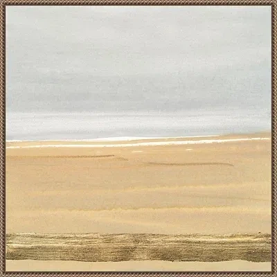 Kirkland's Abstract Gold Beach Iii Canvas Art Print In Neutral