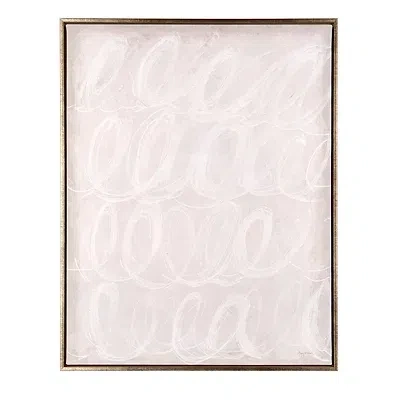 Kirkland's Abstract Swirls Framed Canvas Art Print In White