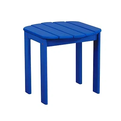 Kirkland's Acacia Wood Outdoor Adirondack End Table In Blue