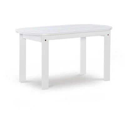 Kirkland's Acacia Wood Oval Adirondack Coffee Table In White