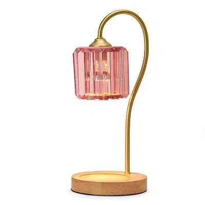 Kirkland's Acrylic Shade Candle Warmer Lamp With Timer In Pink