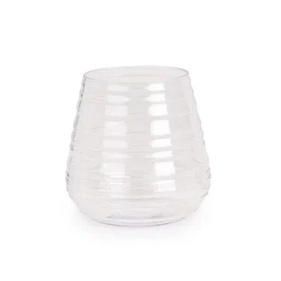 Kirkland's Acrylic Short Ribbed Tumbler In Transparent