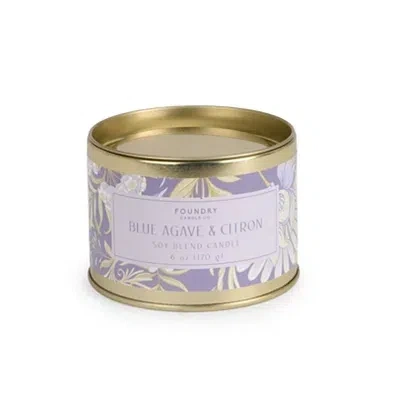 Kirkland's Agave & Citron Tin Jar Candle In Purple