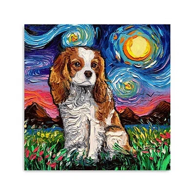 Kirkland's Aja Trier Cavalier King Starry Night Canvas Print In Multi