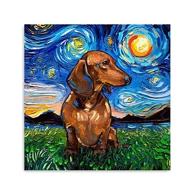 Kirkland's Aja Trier Dachshund I Starry Night Canvas Print In Multi