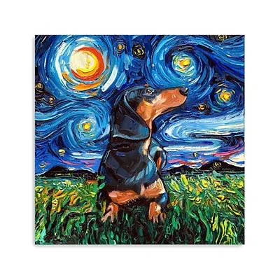 Kirkland's Aja Trier Dachshund Ii Starry Night Canvas Print In Multi