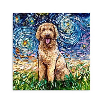 Kirkland's Aja Trier Goldendoodle Starry Night Canvas Print In Multi