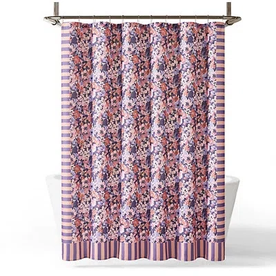 Kirkland's Alicia Purple Camo Floral Shower Curtain