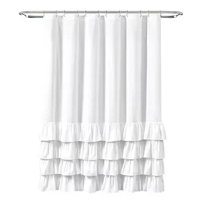 Kirkland's Allison White Ruffle Shower Curtain