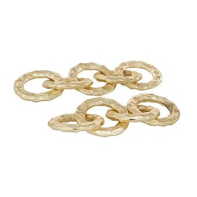 Kirkland's Aluminum Chain Link Sculptures In Gold