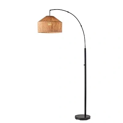 Kirkland's Amalfi Natural Rope Shade Arch Floor Lamp In Brown