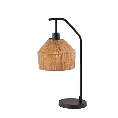 Kirkland's Amalfi Natural Rope Shade Table Lamp In Blue