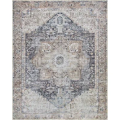 Kirkland's Amelie Navy Blue Classic Washable Area Rug In Multi