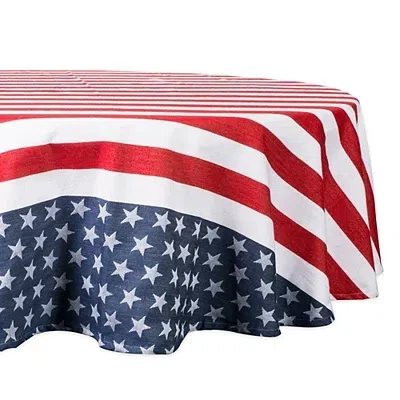Kirkland's Americana Stars And Stripes Round Tablecloth In Multi