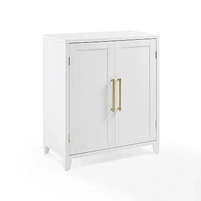 Kirkland's & Gold Storage Cabinet In White