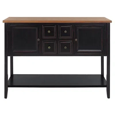 Kirkland's & Oak 4-drawer Charlotte Sideboard In Black