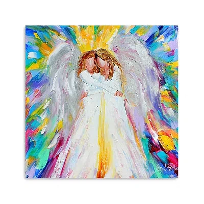 Kirkland's Angel Hugs Canvas Art Print In Multi | ModeSens