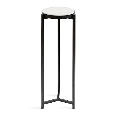Kirkland's Angular Marble Accent Table In Black