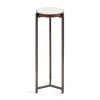 Kirkland's Angular Marble Accent Table In Gold