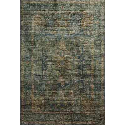 Kirkland's Anniston Vintage Blue Washable Accent Rug In Multi