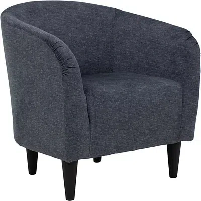 Kirkland's Anthracite Blue Aston Barrel Accent Chair In Gray
